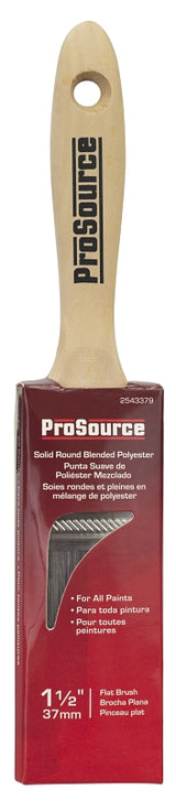 ProSource OR 11601 0150 Paint Brush, 1-1/2 in W, Flat cut Brush, Polyester Bristle