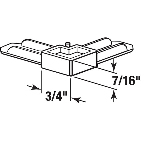 Make-2-Fit PL 7724 Square Cut Screen Frame Corner, Plastic, Gray, For: Square-Cut Ends of 7/16 Aluminum Screen Frame