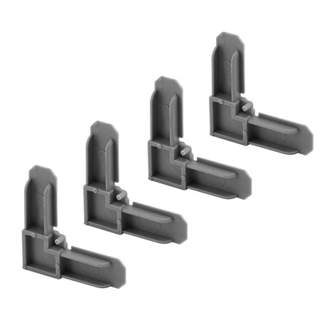 Make-2-Fit PL 7724 Square Cut Screen Frame Corner, Plastic, Gray, For: Square-Cut Ends of 7/16 Aluminum Screen Frame