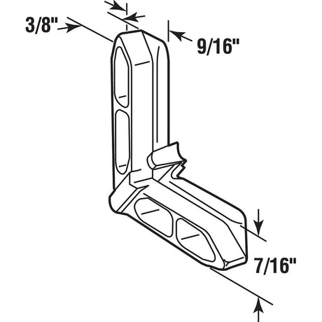 Make-2-Fit PL 15757 Screen Frame Corner, Plastic, Terratone, For: Andersen Screen Frames, Pack of 10