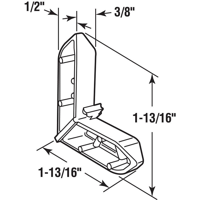 Prime-Line PL 15767 Screen Frame Corner, Plastic, Bronze, For: Pella Screen Frames, Pack of 6