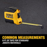DEWALT 9 ft. L X 0.5 in. W Tape Measure 1 pk, Pack of 20
