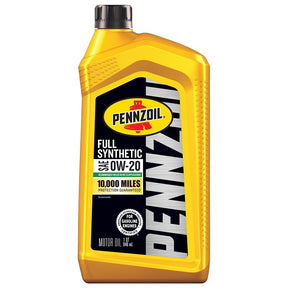 Pennzoil 550058594 Synthetic Motor Oil, 0W-20, 1 qt