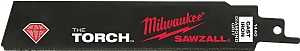 Milwaukee 48-00-1440 Reciprocating Saw Blade, 1 in W, 6 in L, Diamond Cutting Edge