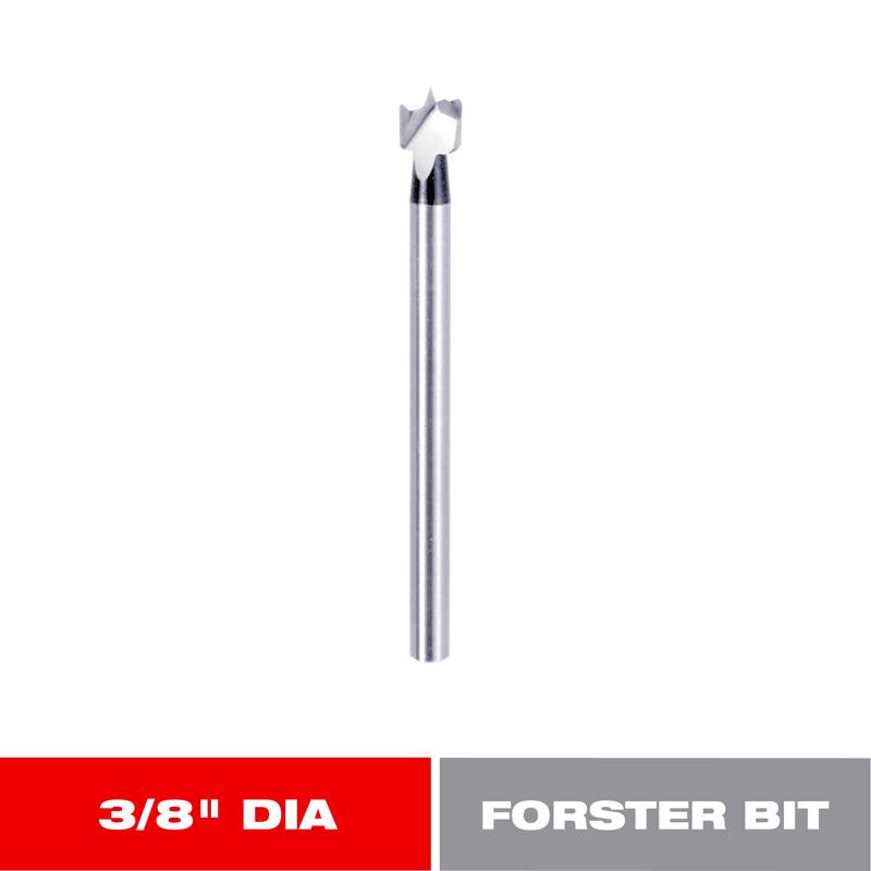 Diablo 3/8 in. X 3-1/2 in. L High Speed Steel Forstner Drill Bit Round Shank 1 pc