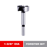 Diablo 1-3/8 in. X 3-1/2 in. L High Speed Steel Forstner Drill Bit Round Shank 1 pc