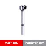 Diablo 7/8 in. X 3-1/2 in. L High Speed Steel Forstner Drill Bit Round Shank 1 pc
