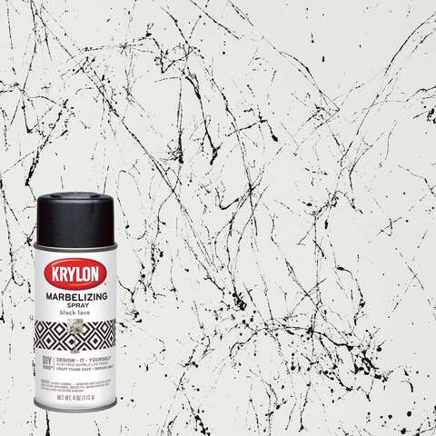 Krylon Marbelizing Black Lava Marble Effect Spray Paint 4 oz ...