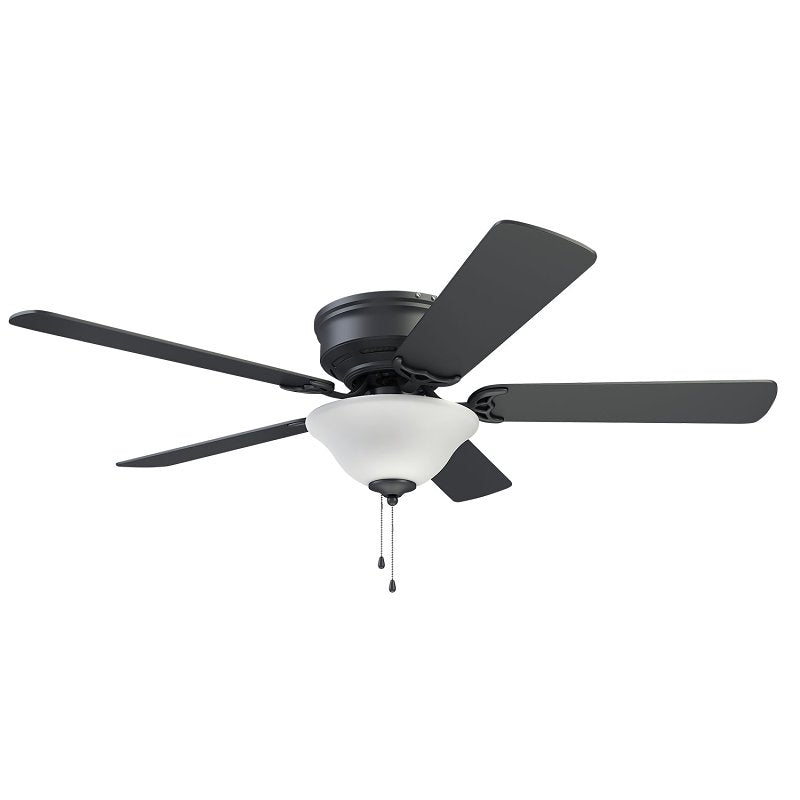 Boston Harbor 9483074-MBK Hugger Fan, Matte Black Blade, 52 in Sweep