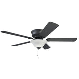 Boston Harbor 9483074-MBK Hugger Fan, Matte Black Blade, 52 in Sweep