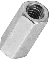 National Hardware 4003 Series N182-659 Coupling Nut, UNC Thread, #10-24 Thread, Steel, Zinc, Pack of 20