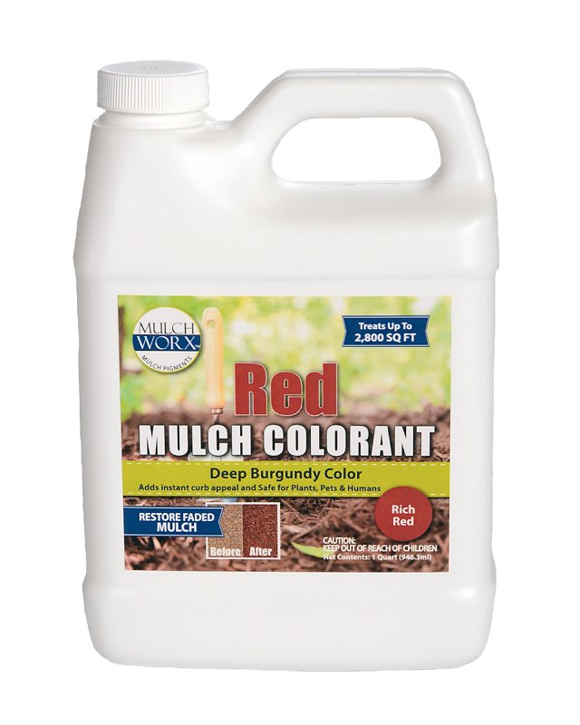 Sanco 60011 Mulch Worx, Liquid, Red, 1 qt Bottle