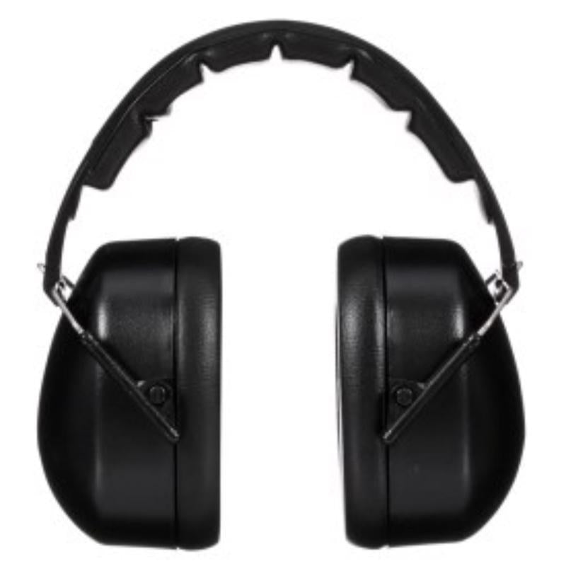 3M 25 dB Soft Foam Folding Earmuffs Black 1 pair