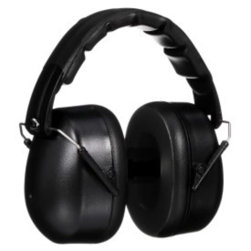 3M 25 dB Soft Foam Folding Earmuffs Black 1 pair