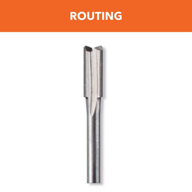 Dremel 3/16 in. D X 3/16 in. X 3 in. L High Speed Steel 1-Flute Straight Router Bit