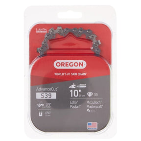Oregon Xtraguard S39 Chainsaw Chain, 10 in L Bar, 0.05 in, 3/8 in TPI/Pitch, 39-Link