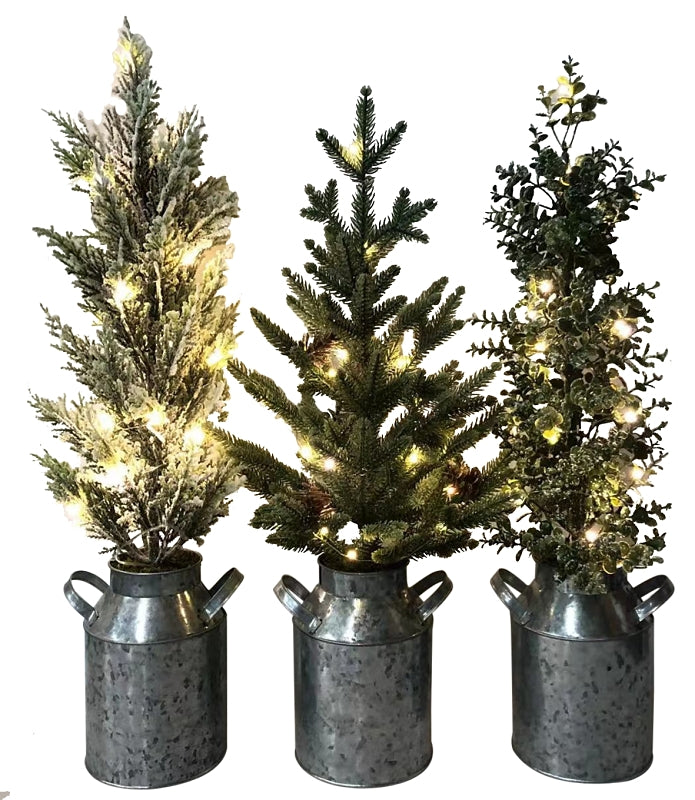 Santas Forest 44703 Prelit Tree, 24 in H, Copper Light Bulb, Clear Light