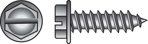 HILLMAN No. 6 X 1 in. L Slotted Hex Washer Head Sheet Metal Screws 100 pk