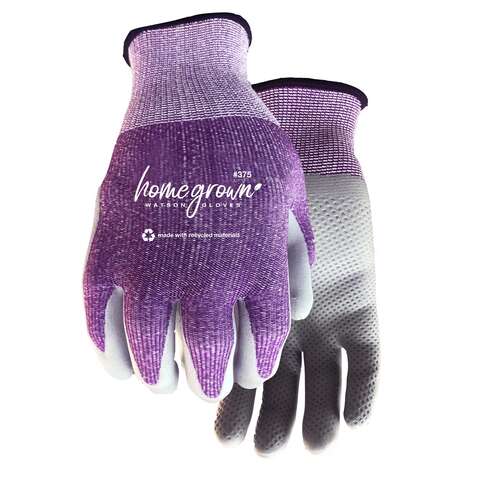 Watson Gloves Homegrown M Polyester Knit Karma Purple Gardening Gloves