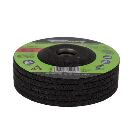 Forney 4-1/2 in. D X 7/8 in. in. X 1/4 in. thick Grinding Wheel 5 pk