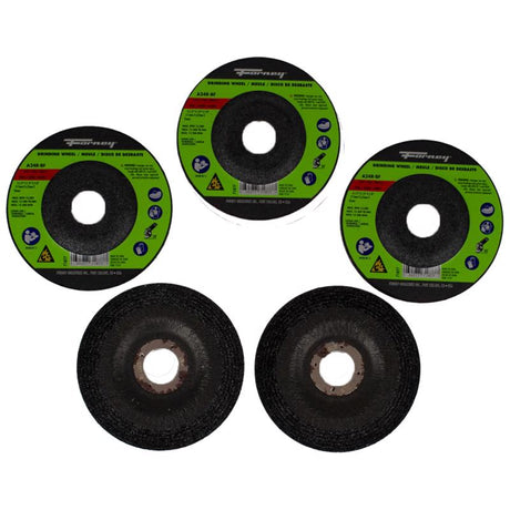 Forney 4-1/2 in. D X 7/8 in. in. X 1/4 in. thick Grinding Wheel 5 pk