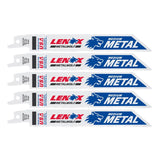 Lenox METALWOLF 6 in. Bi-Metal WAVE EDGE Reciprocating Saw Blade 18 TPI 5 pk