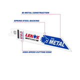 Lenox METALWOLF 6 in. Bi-Metal WAVE EDGE Reciprocating Saw Blade 24 TPI 5 pk