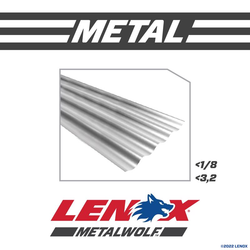 Lenox METALWOLF 6 in. Bi-Metal WAVE EDGE Reciprocating Saw Blade 24 TPI 5 pk