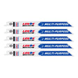 Lenox MULTIWOLF 8 in. Bi-Metal WAVE EDGE Reciprocating Saw Blade 10 TPI 5 pk