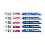 Lenox MULTIWOLF 8 in. Bi-Metal WAVE EDGE Reciprocating Saw Blade 10 TPI 5 pk