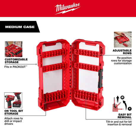 Milwaukee SHOCKWAVE Impact Duty Series 48-32-4096 Driver Bit Set, 55-Piece, All-Purpose, Alloy Steel