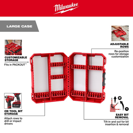 Milwaukee SHOCKWAVE Impact Duty Series 48-32-4094 Driver Bit Set, 80-Piece, All-Purpose, Alloy Steel