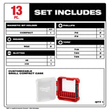 Milwaukee SHOCKWAVE Impact Duty 48-32-4035 Driver Bit Set, 13-Piece, All-Purpose, Magnetic, Steel
