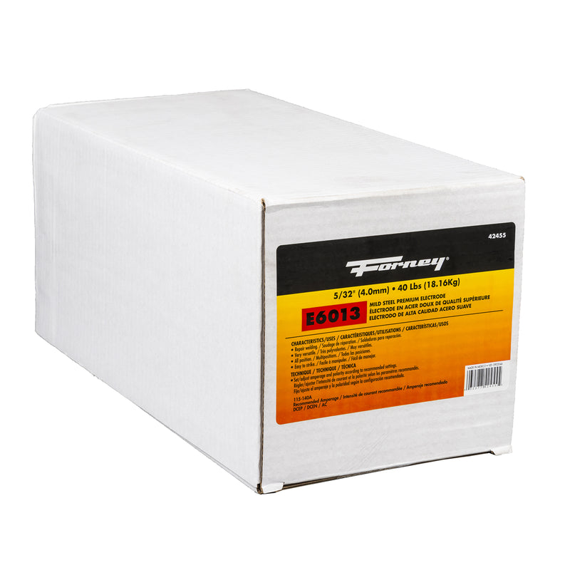 Forney 5/32 in. D X 15 in. L E6013 Mild Steel Welding Electrodes 83000 psi 40 lb, Pack of 2