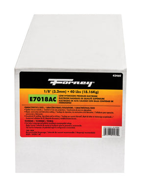 Forney 1/8 in. D X 15 in. L Mild Steel Low-Hydrogen Welding Electrodes 84000 psi 40 lb