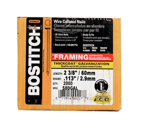 Bostitch 2-3/8 in. L Angled Strip Galvanized Nails 28 deg 2000 pk