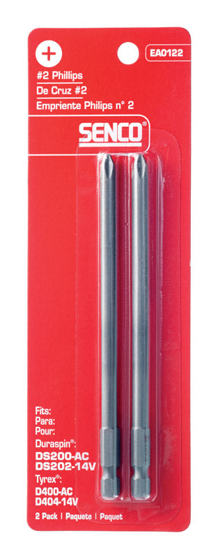 Senco Duraspin Phillips #2 X 5 in. L Replacement Bit Steel 2 pk