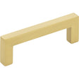 KasaWare K7063BG-2 Square Bar Cabinet Pull, 3-3/8 in L Handle, 1-1/8 in Projection, Zinc, Brushed Gold