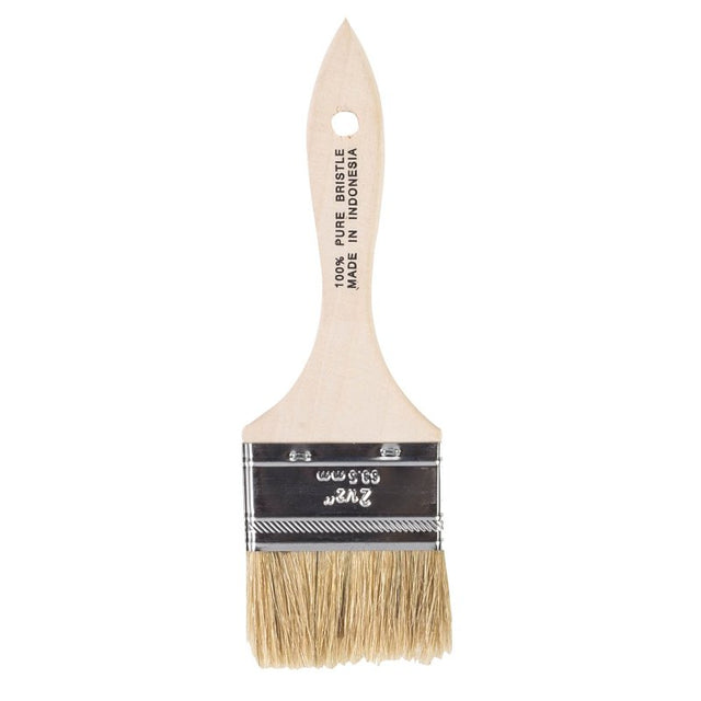 Wooster F5117-2-1/2 Paint Brush, 2-1/2 in W, Flat Brush, 1-5/8 in L Bristle, China Bristle, Plain-Grip Handle