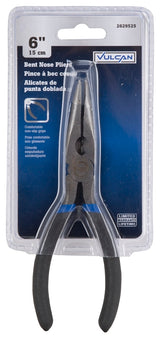 Vulcan PC974-01 Bent Nose Plier, 6 in OAL, 1.6 mm Cutting Capacity, 3.9 cm Jaw Opening, Black Handle, 3/4 in W Jaw