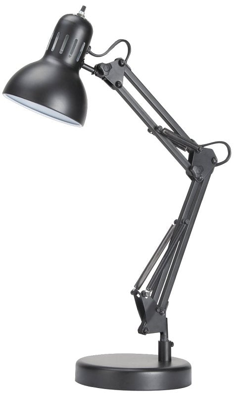 Boston Harbor TL-WK-134E-BK-3L Swing Arm Work Lamp, 120 V, 60 W, 1-Lamp, CFL Lamp, Black