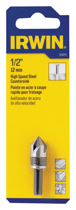 Irwin 1/2 in. D X 1-21/32 in. L High Speed Steel Countersink 1 pc