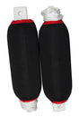 Dock Edge DE77301F Dolphin Twin Eye Fenders w/Lines & Covers, 5-1/2″ x 20″ White Fenders w/Black Covers, 2/pk