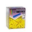 Cobra Anchors 197Y Screw Anchor, 1-1/2 in L, Plastic, 200 lb, 9/PK