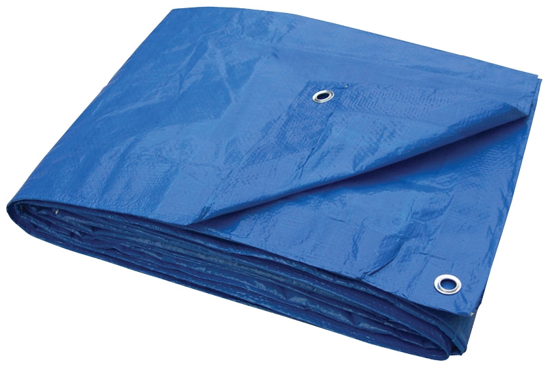 ProSource T1216BB70 Tarpaulin, 16 ft L, 12 ft W, 3.5 mil Thick, Polyethylene, Blue