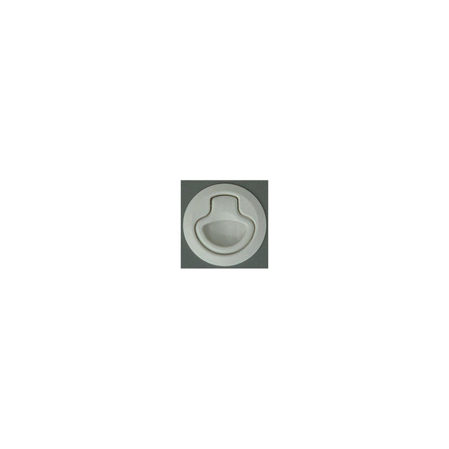 Teak Isle Flush Slam Latch, Non-Locking, White