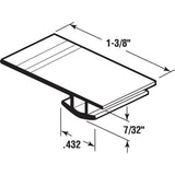 Prime-Line PL 14696 Flexible Universal Bug Strip, 1-3/8 in W, 84 in L, Vinyl, Black