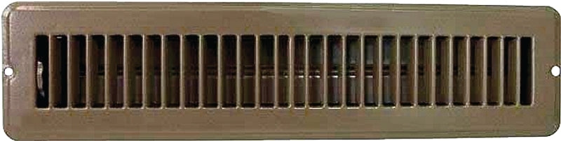 ProSource FR01-2X14B Floor Register, 4 in L, 13-3/8 in W, Steel, Brown