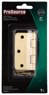 ProSource BH-BR01-PS Door Hinge, 3 in H Door Leaf, 3 in W Door Leaf, 2 mm Thick Door Leaf, 3 x 3 in, Steel, Satin Brass