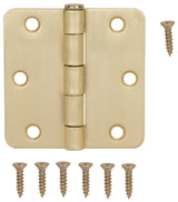 ProSource BH-BR01-PS Door Hinge, 3 in H Door Leaf, 3 in W Door Leaf, 2 mm Thick Door Leaf, 3 x 3 in, Steel, Satin Brass